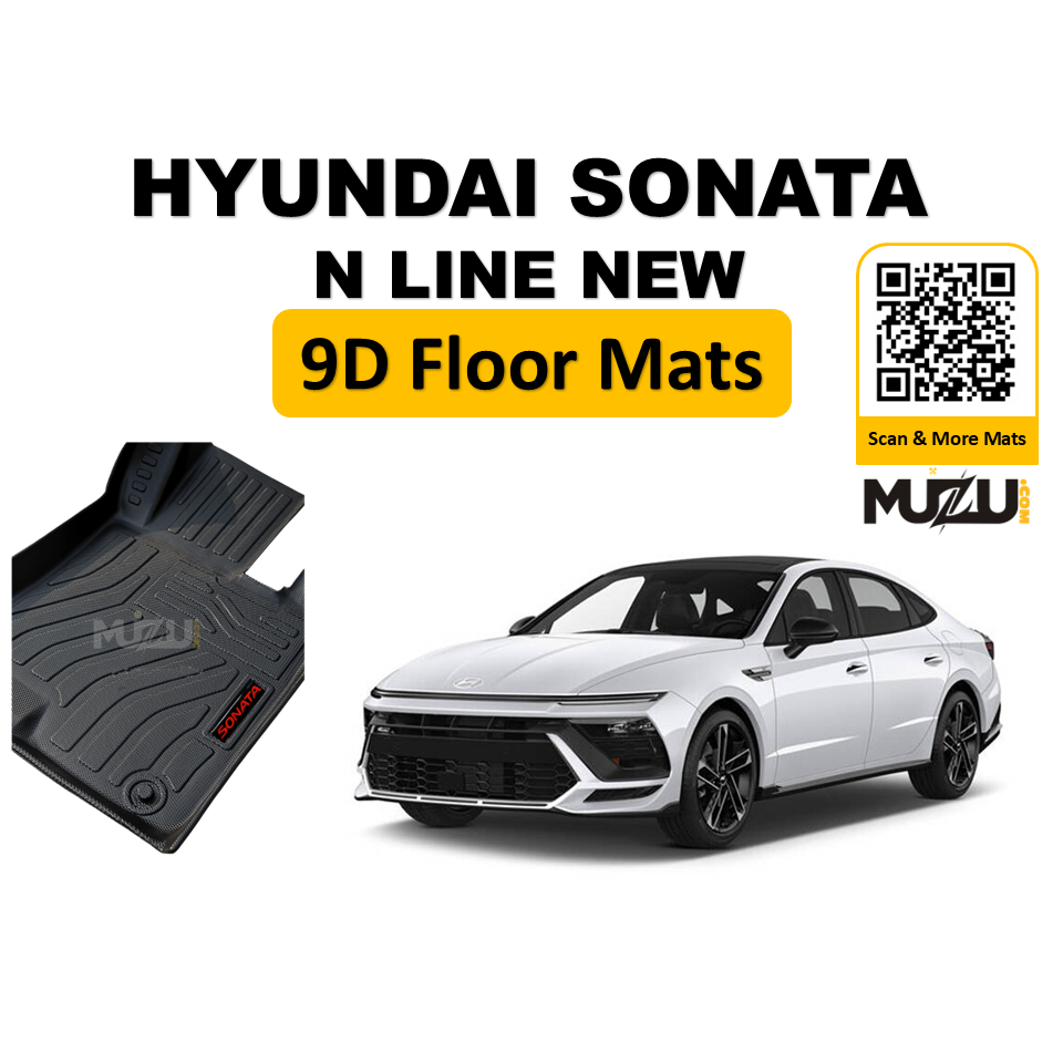 Hyundai Sonata N Line 9D TPE Plastic Car Floor Mats – Heavy Duty Custom Fit