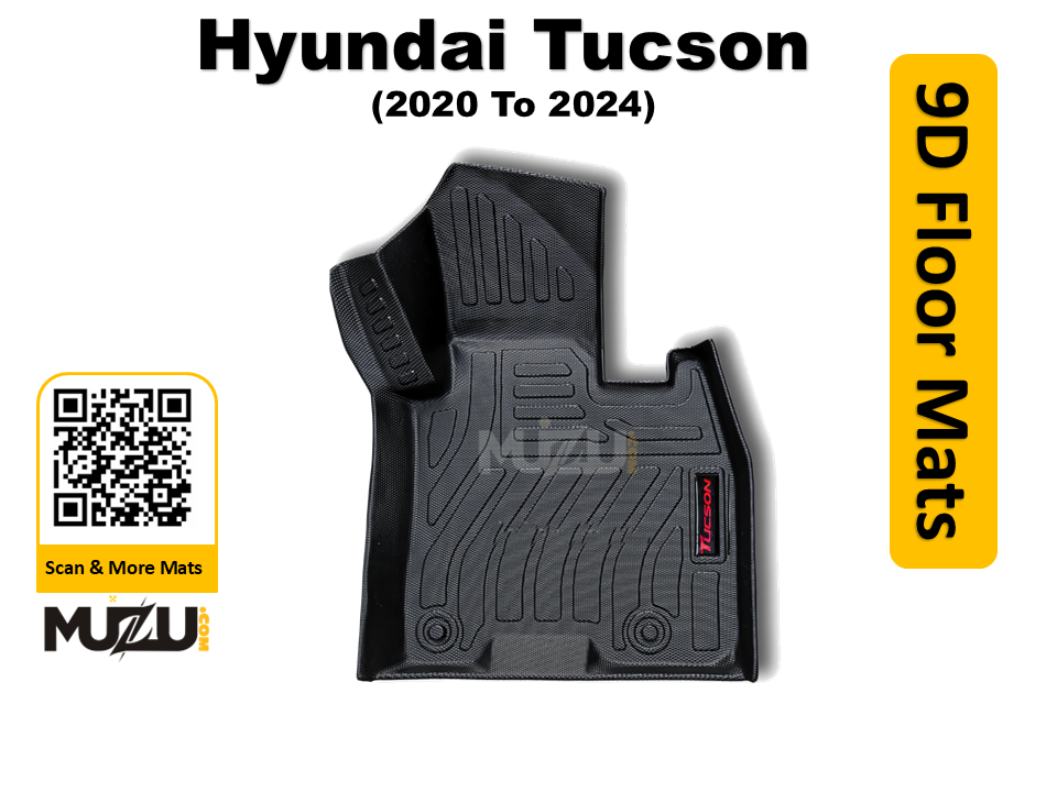 Hyundai Tucson 9D Plastic Car Floor Mats (2020–2024) – Heavy Duty Custom Fit