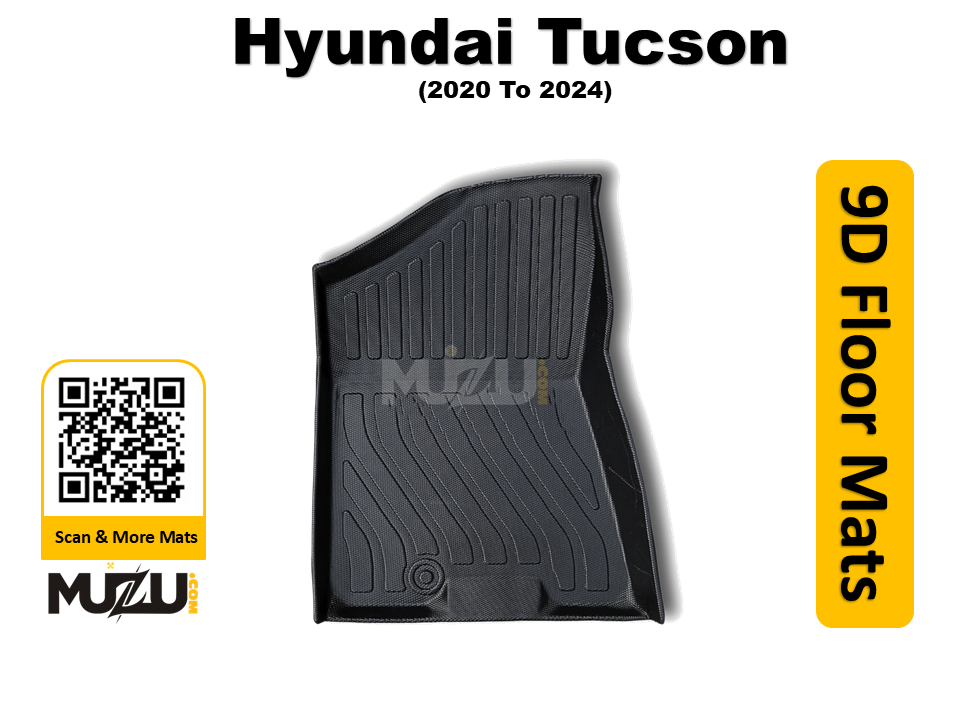 Hyundai Tucson 9D Plastic Car Floor Mats (2020–2024) – Heavy Duty Custom Fit