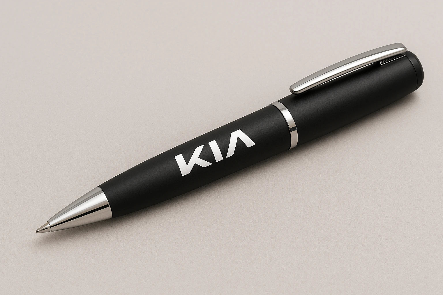KIA Branded Ballpoint Pen – Sleek Black with Bold Identity