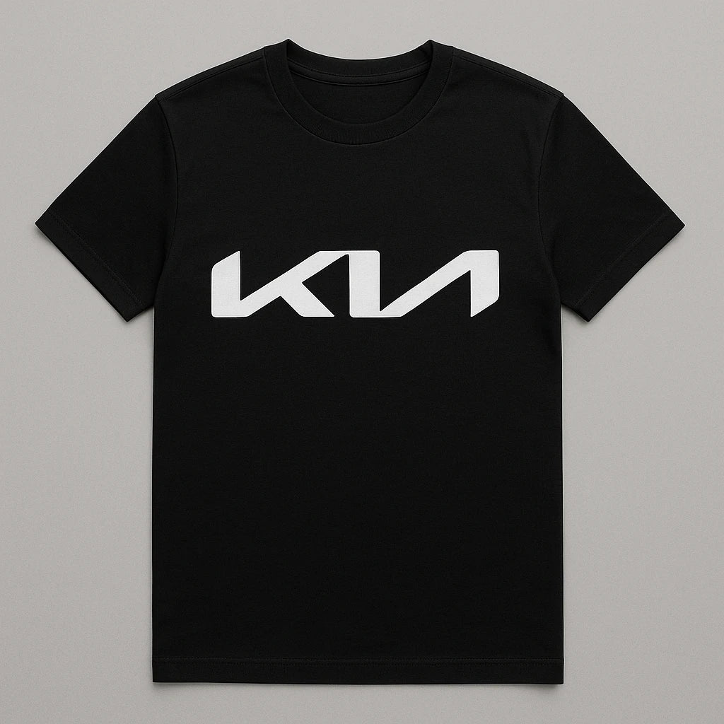 KIA Logo T-Shirt – Premium Black Cotton Tee for Stylish Auto Fans