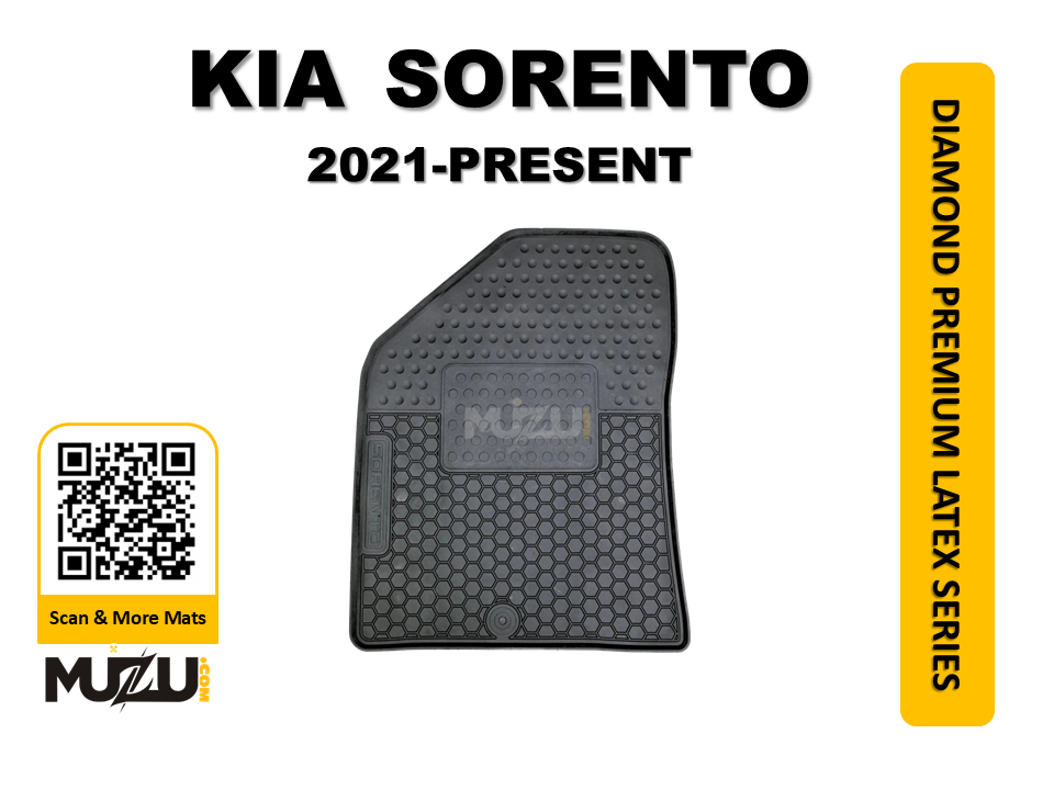 KIA Sorento Premium Latex PVC Car Floor Mats (2021–Present) – Custom Fit
