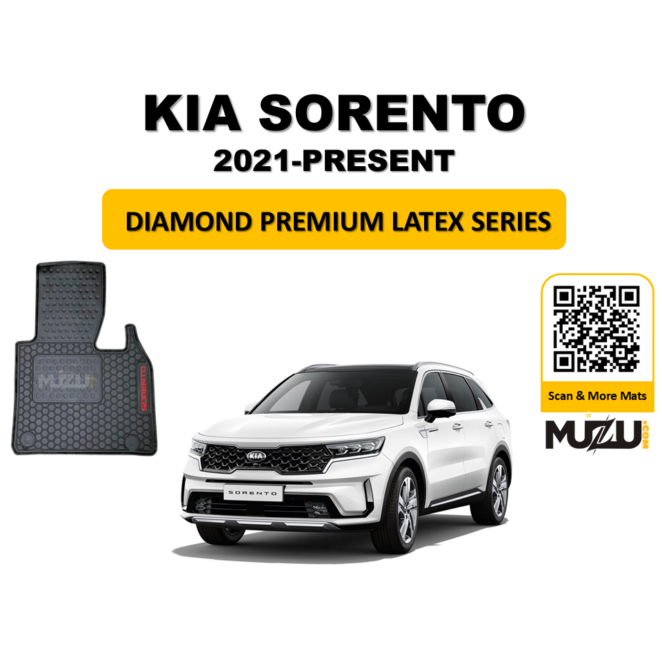 KIA Sorento Premium Latex PVC Car Floor Mats (2021–Present) – Custom Fit