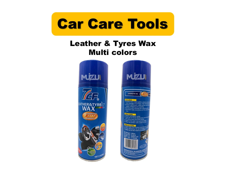 Leather & Tyres Wax (7CF) โ Premium Shine & Protection Spray for Car Interior & Tires (Genuine Quality)