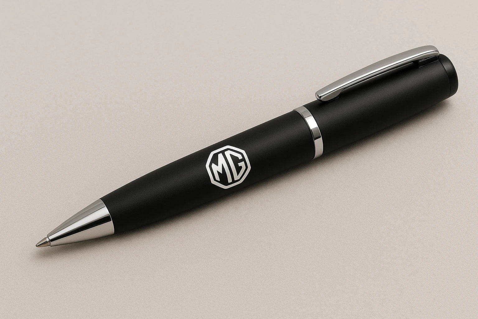 MG Logo Pen – Premium Black Metal Ballpoint for Car Enthusiasts