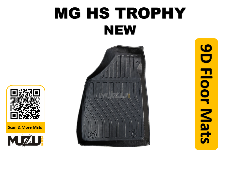MG HS 9D Plastic Car Floor Mats (2025) – Heavy Duty TPE Custom Fit