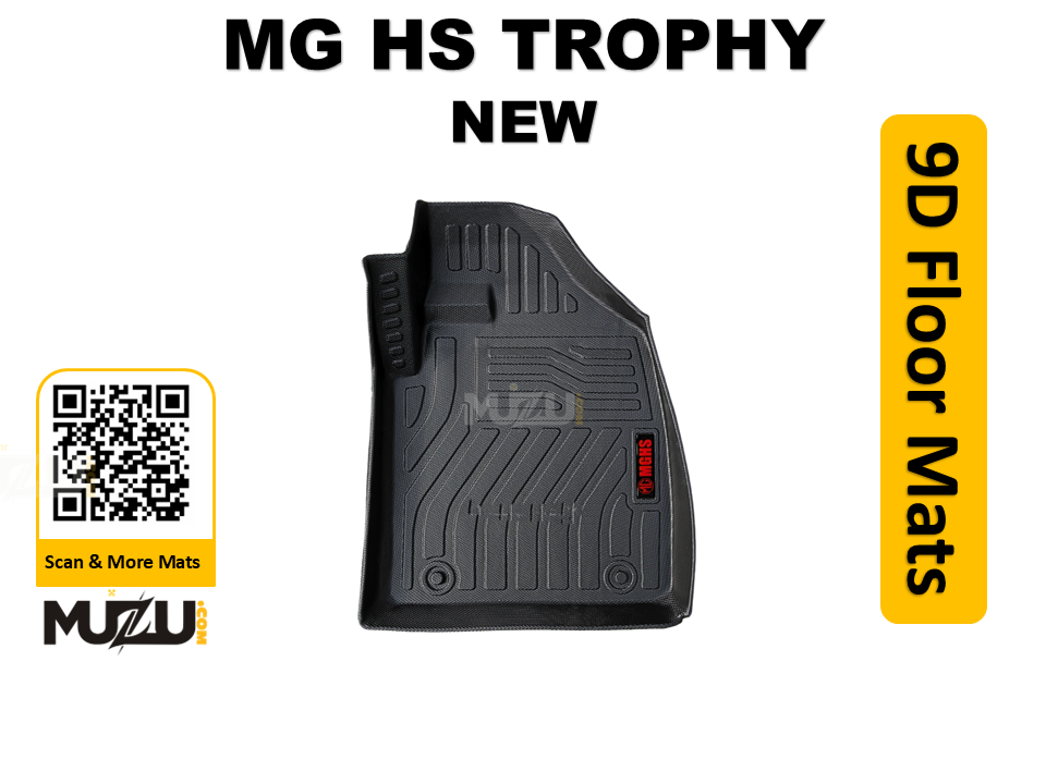 MG HS 9D Plastic Car Floor Mats (2025) – Heavy Duty TPE Custom Fit