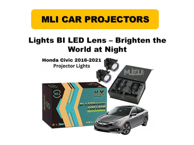 MLI BI-LED Projector Headlights for Honda Civic 2016–2021 Sedan