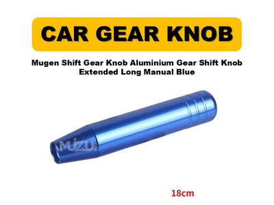 Mugen Shift Gear Knob – Aluminium Extended Long Manual Gear Knob (Blue)