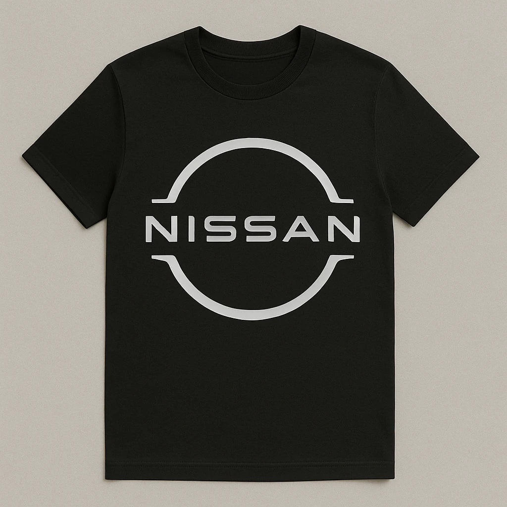 Nissan Logo T-Shirt – Classic Black Cotton Tee for Car Enthusiasts