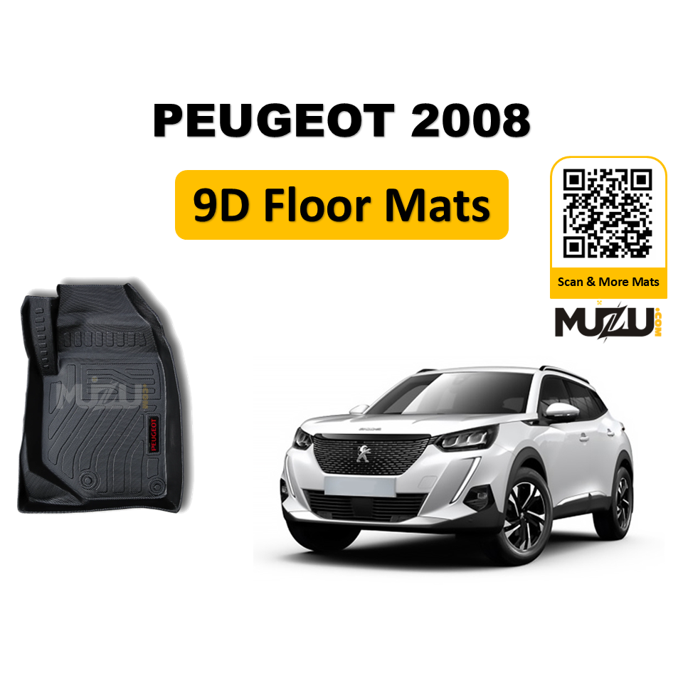 Peugeot 2008 9D TPE Plastic Luxury Floor Mats – Custom Fit (All Variants)