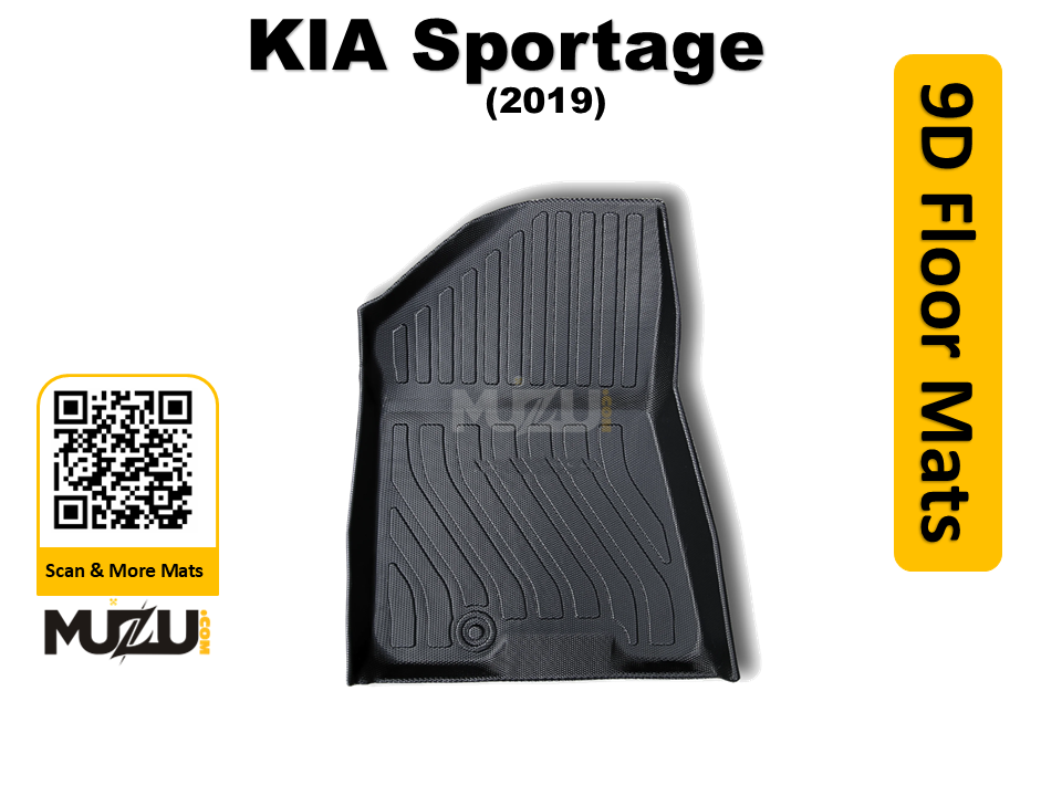 Plastic 9D Car Mats – Kia Sportage (2019)  Heavy Duty Custom Fit