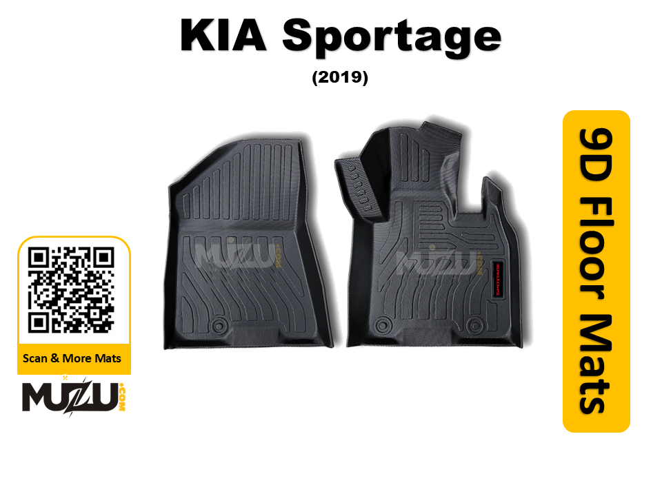 Plastic 9D Car Mats – Kia Sportage (2019)  Heavy Duty Custom Fit