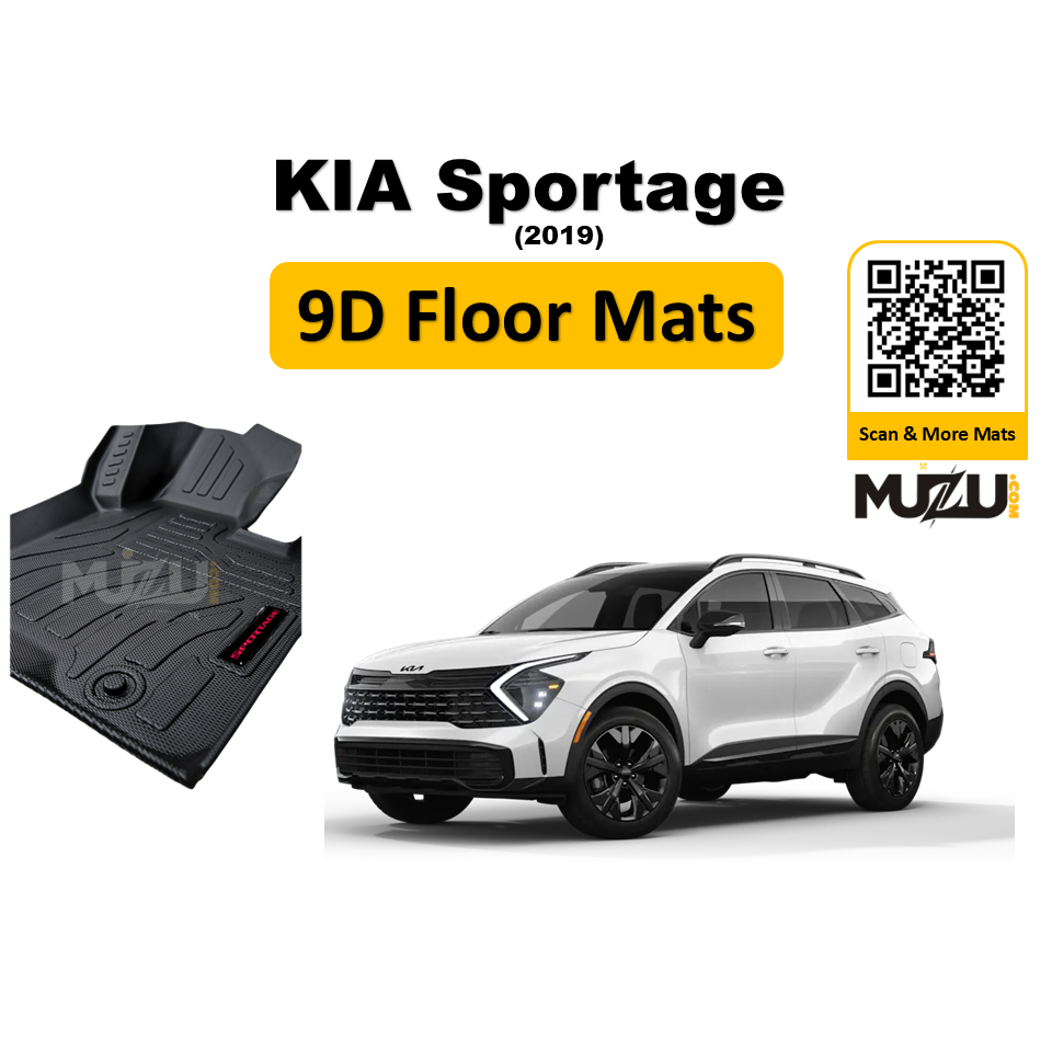 Plastic 9D Car Mats – Kia Sportage (2019)  Heavy Duty Custom Fit