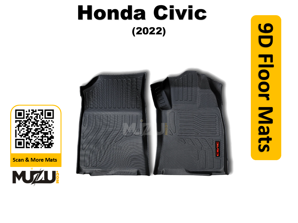 Plastic 9D Car Mats Series – Honda Civic 2022 Premium Custom Fit