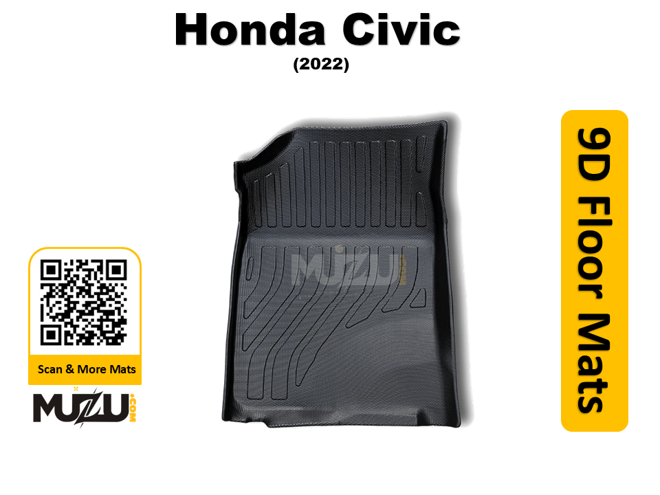 Plastic 9D Car Mats Series – Honda Civic 2022 Premium Custom Fit