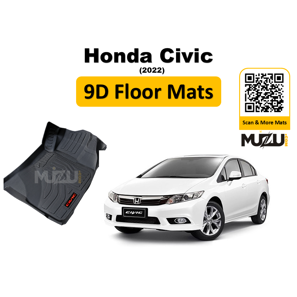 Plastic 9D Car Mats Series – Honda Civic 2022 Premium Custom Fit