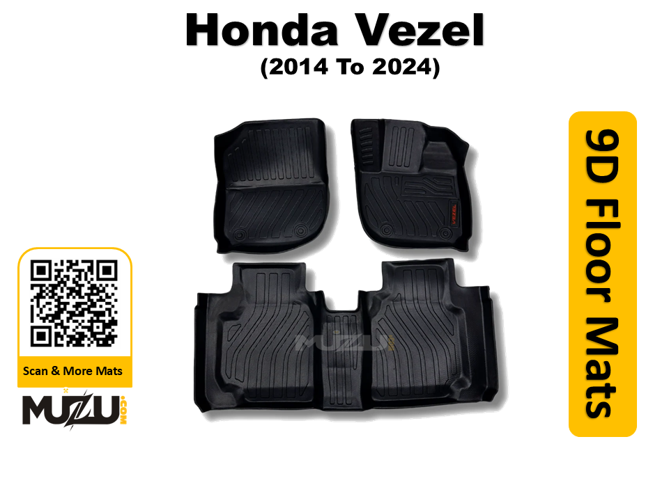 Plastic 9D Car Mats Series – Honda Vezel (2014–2024) Premium Custom Fit