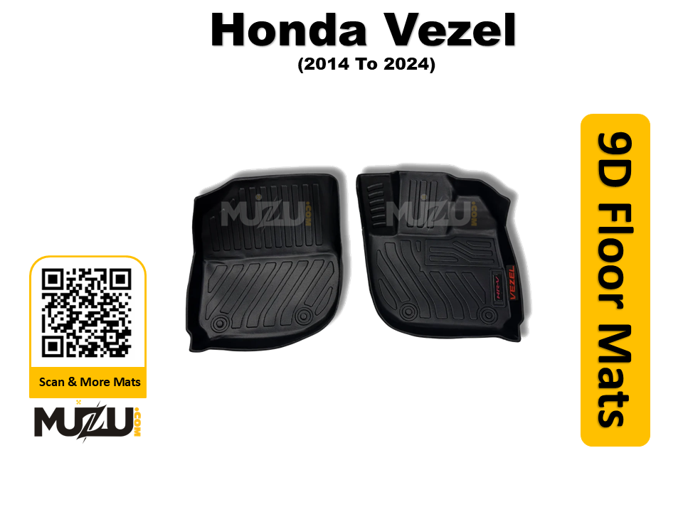 Plastic 9D Car Mats Series – Honda Vezel (2014–2024) Premium Custom Fit