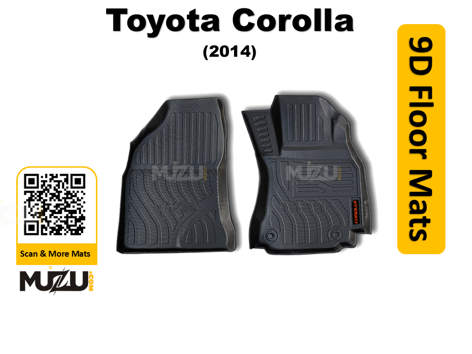 Plastic 9D Car Mats – Toyota Corolla (2014–Present) Full Coverage