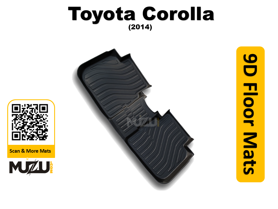 Plastic 9D Car Mats – Toyota Corolla (2014–Present) Full Coverage