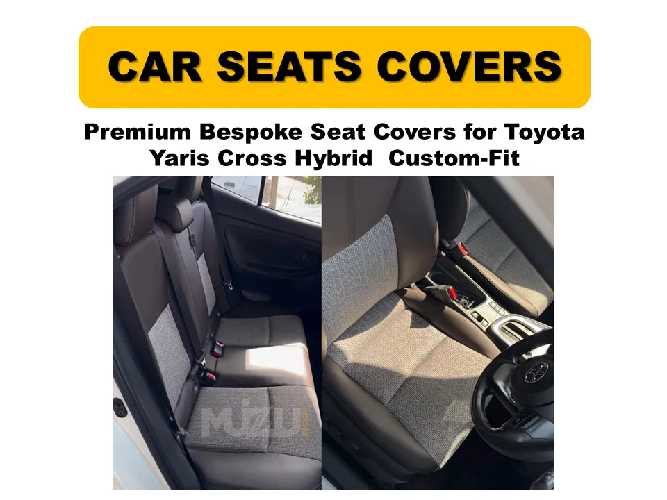 Premium Bespoke Seat Covers for Toyota Yaris Cross Hybrid  Custom-Fit, Durable Protection, Stylish Design