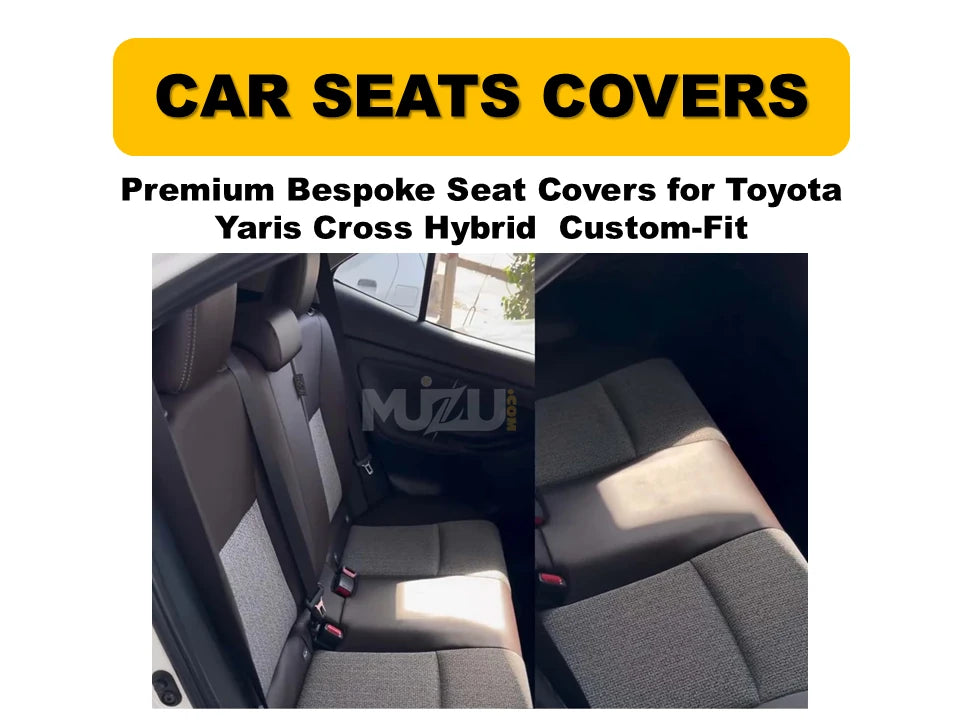 Premium Bespoke Seat Covers for Toyota Yaris Cross Hybrid  Custom-Fit, Durable Protection, Stylish Design