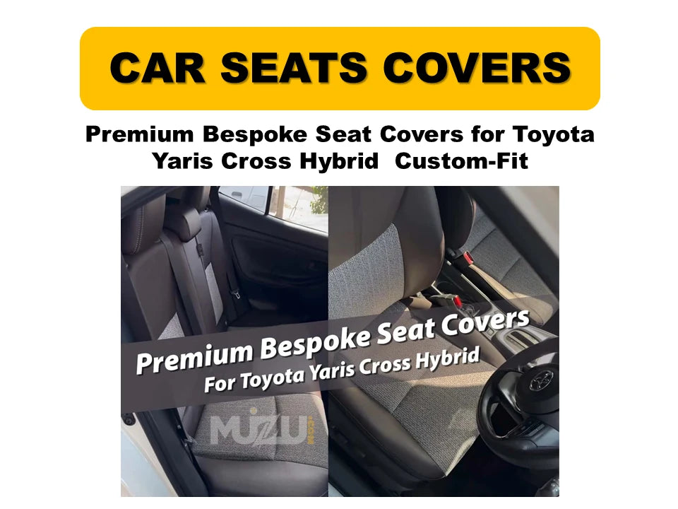 Premium Bespoke Seat Covers for Toyota Yaris Cross Hybrid  Custom-Fit, Durable Protection, Stylish Design