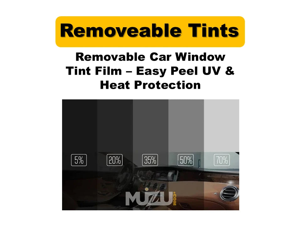 Removable Car Window Tint Film – Easy Peel UV & Heat Protection