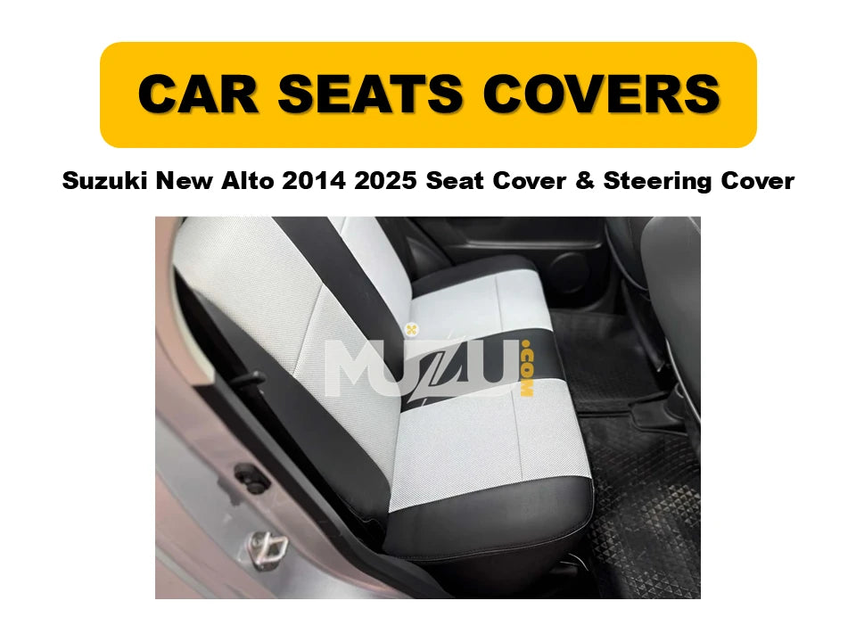 Suzuki Alto 2014-2025 Seat Cover & Steering Cover – Premium Car Interior Protection & Style