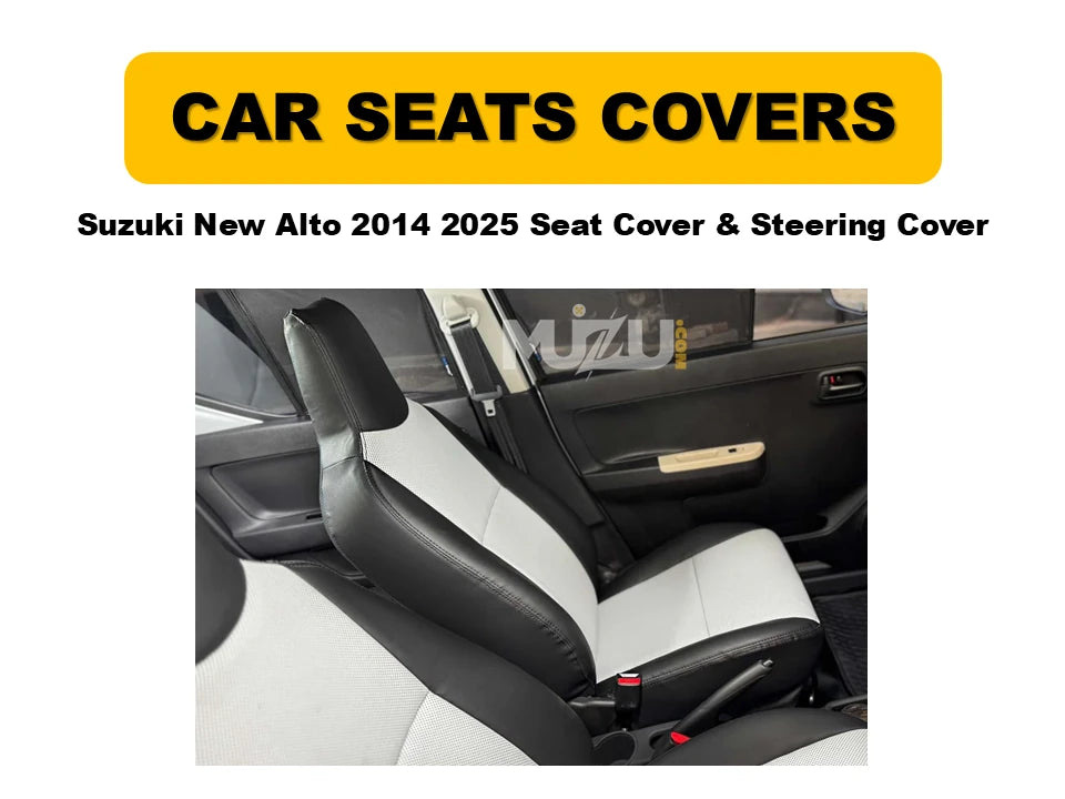 Suzuki Alto 2014-2025 Seat Cover & Steering Cover – Premium Car Interior Protection & Style
