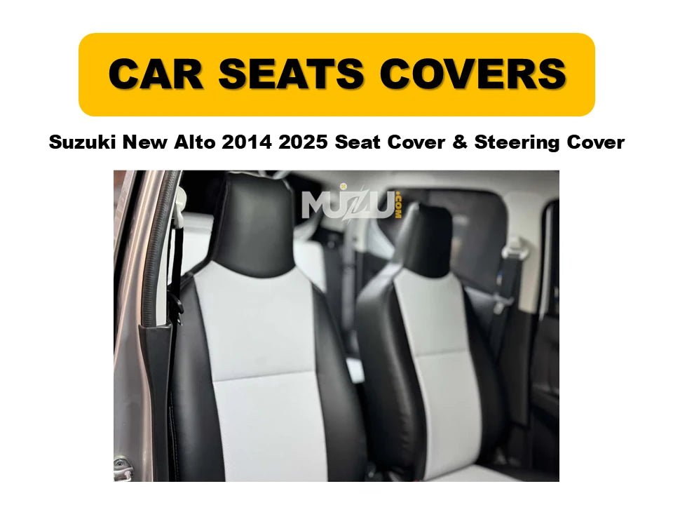 Suzuki Alto 2014-2025 Seat Cover & Steering Cover – Premium Car Interior Protection & Style