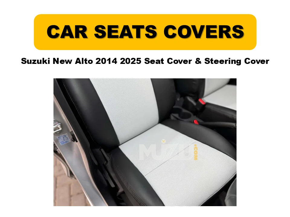 Suzuki Alto 2014-2025 Seat Cover & Steering Cover – Premium Car Interior Protection & Style