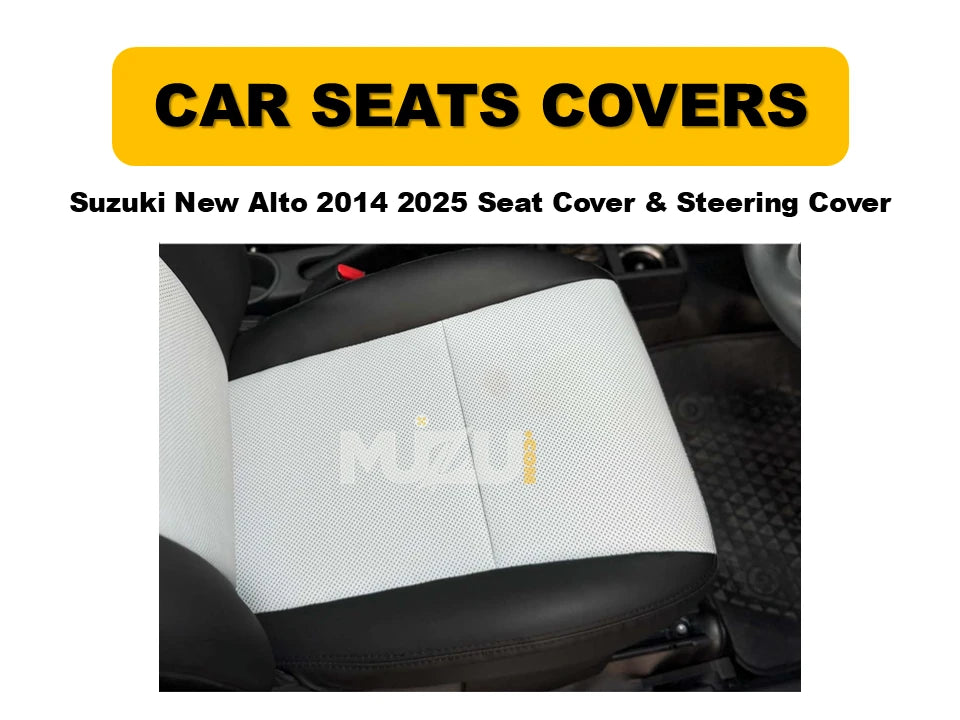 Suzuki Alto 2014-2025 Seat Cover & Steering Cover – Premium Car Interior Protection & Style