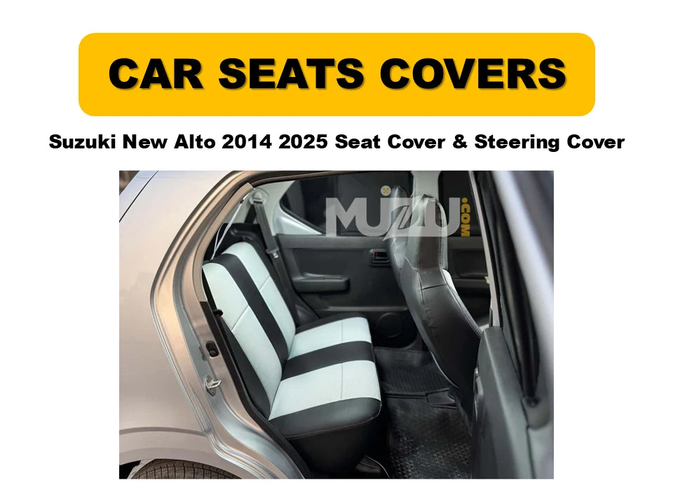 Suzuki Alto 2014-2025 Seat Cover & Steering Cover – Premium Car Interior Protection & Style