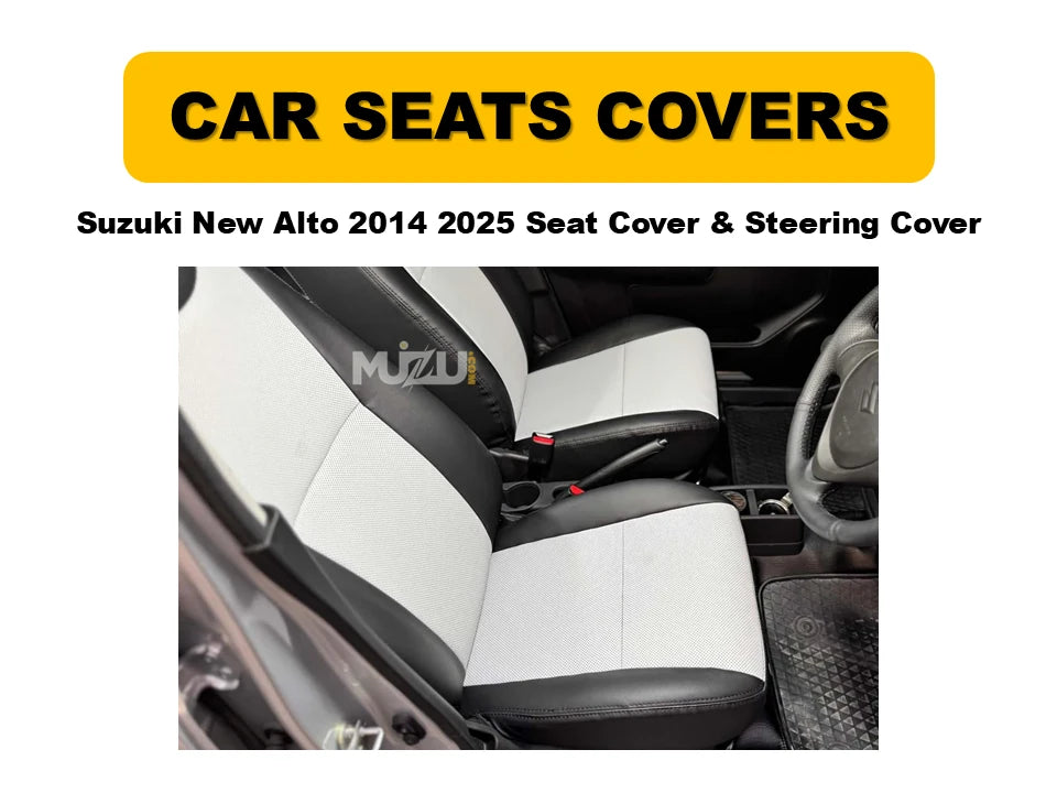 Suzuki Alto 2014-2025 Seat Cover & Steering Cover – Premium Car Interior Protection & Style