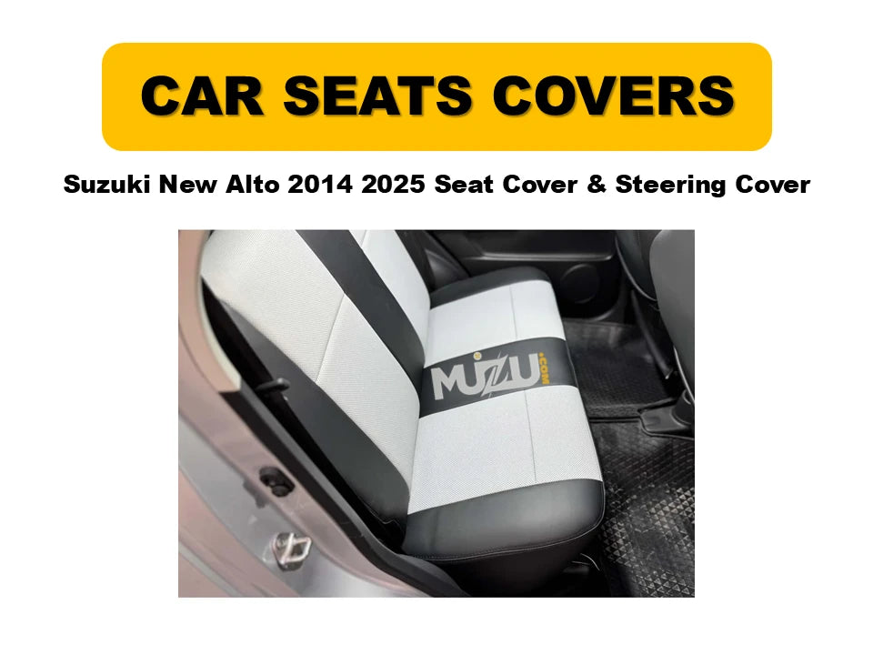 Suzuki Alto 2014-2025 Seat Cover & Steering Cover – Premium Car Interior Protection & Style