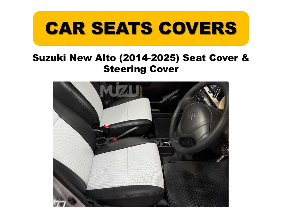 Suzuki Alto 2014–2025 Seat Cover & Steering Cover – Premium Interior Protection & Style