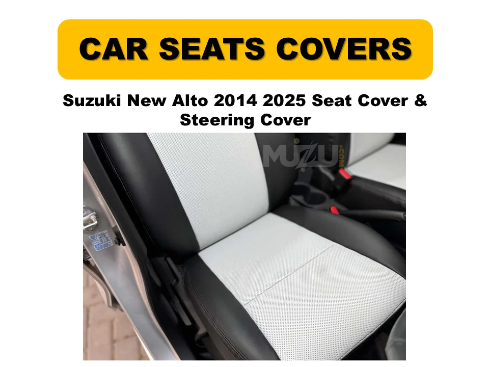 Suzuki Alto 2014–2025 Seat Cover & Steering Cover – Premium Interior Protection & Style
