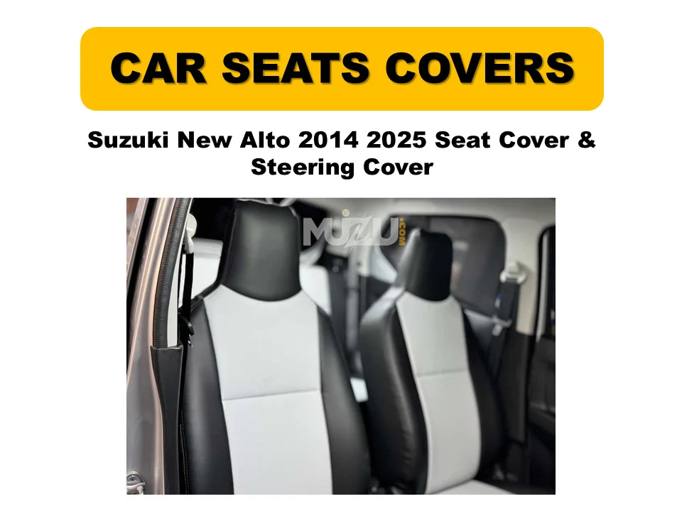 Suzuki Alto 2014–2025 Seat Cover & Steering Cover – Premium Interior Protection & Style