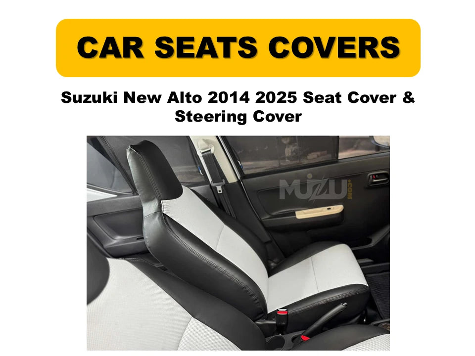 Suzuki Alto 2014–2025 Seat Cover & Steering Cover – Premium Interior Protection & Style