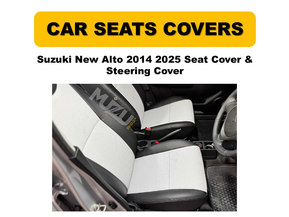 Suzuki Alto 2014–2025 Seat Cover & Steering Cover – Premium Interior Protection & Style