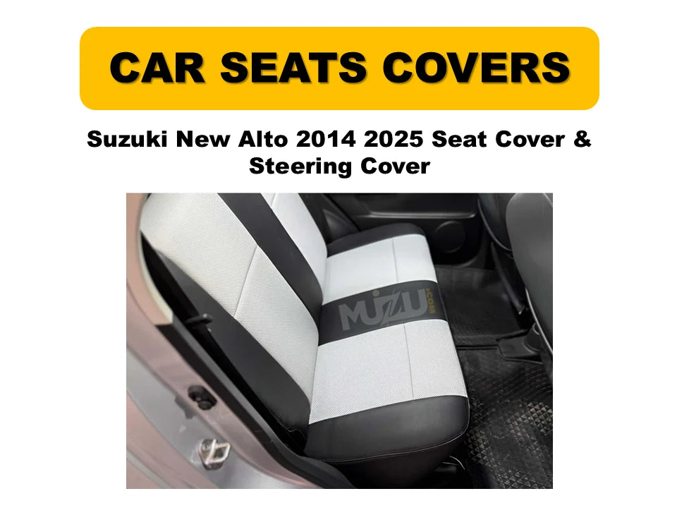 Suzuki Alto 2014–2025 Seat Cover & Steering Cover – Premium Interior Protection & Style