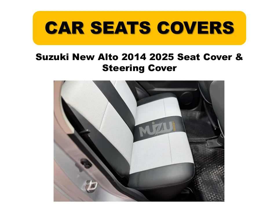 Suzuki Alto 2014–2025 Seat Cover & Steering Cover – Premium Interior Protection & Style