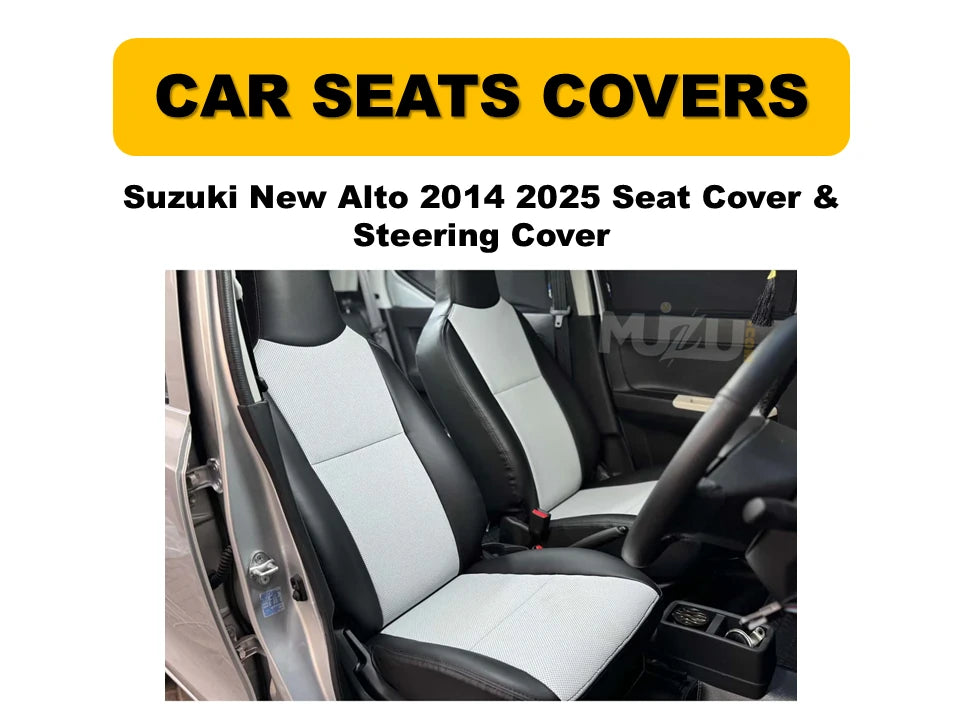 Suzuki Alto 2014–2025 Seat Cover & Steering Cover – Premium Interior Protection & Style