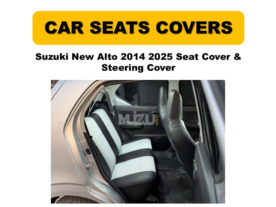 Suzuki Alto 2014–2025 Seat Cover & Steering Cover – Premium Interior Protection & Style