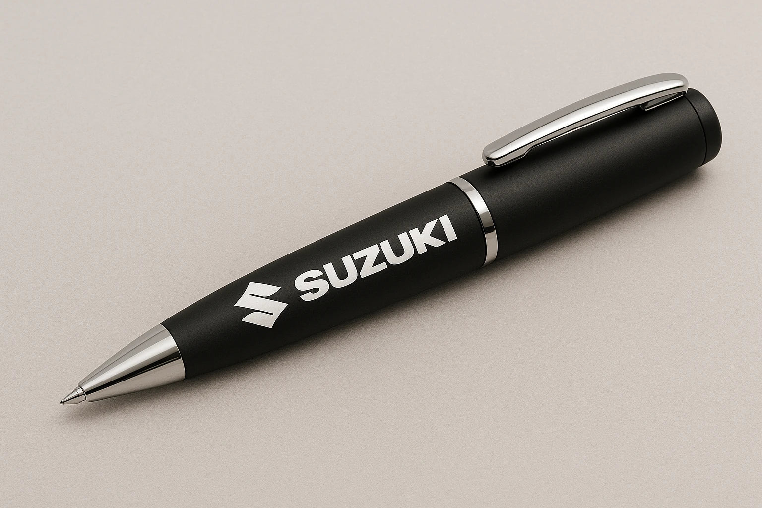 Suzuki Logo Pen – Premium Black Metal Ballpoint