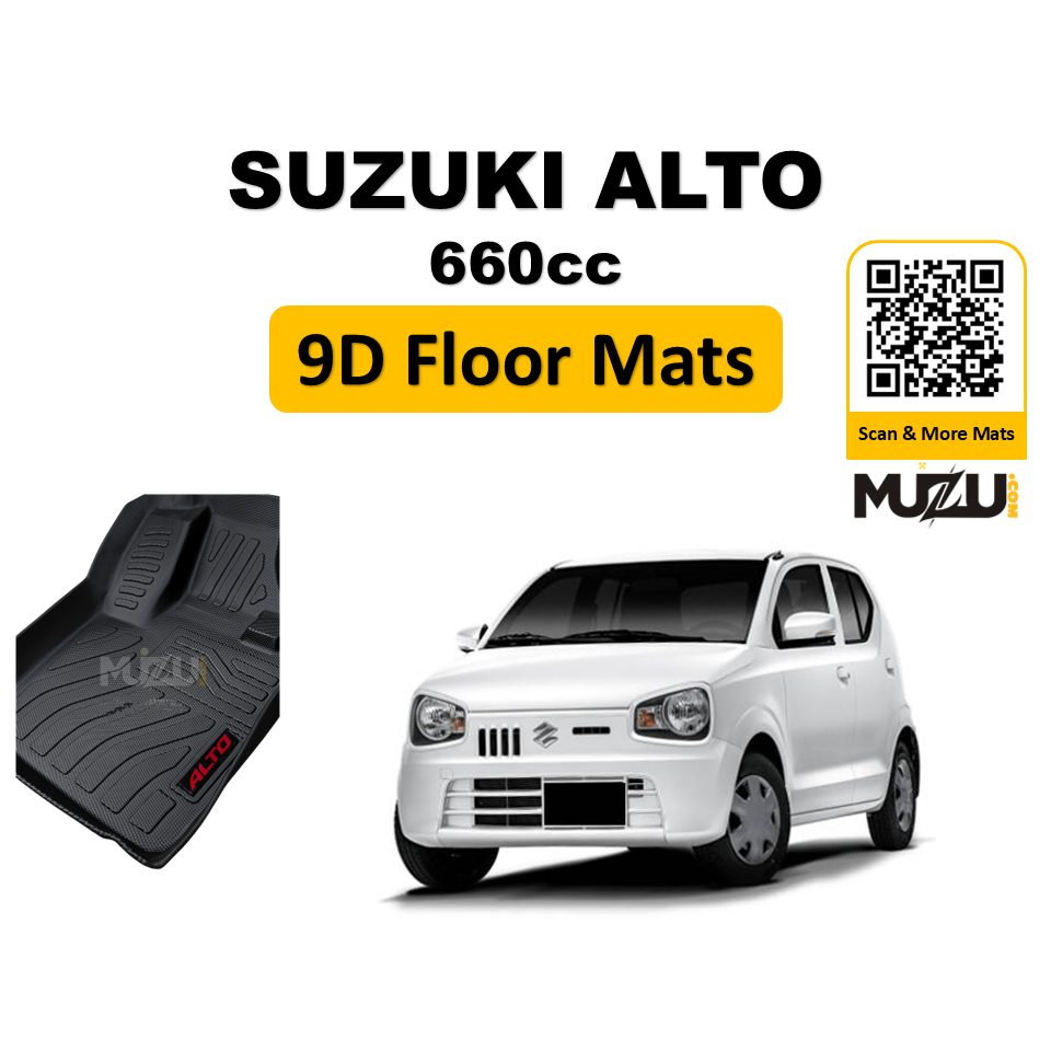Suzuki Alto 660cc 9D TPE Plastic Car Floor Mats (2019–2024) – Heavy Duty Custom Fit