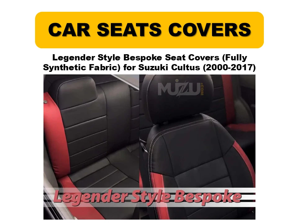 Suzuki Cultus 2000–2017 Legender Style Bespoke Seat Covers – Fully Synthetic Fabric, Premium Comfort & Durability