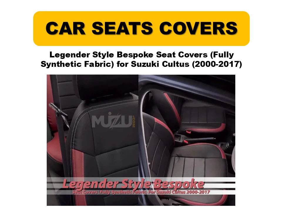Suzuki Cultus 2000–2017 Legender Style Bespoke Seat Covers – Fully Synthetic Fabric, Premium Comfort & Durability